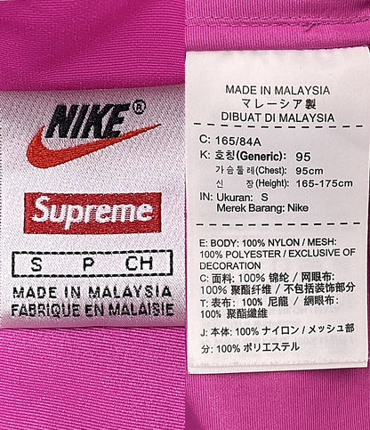 NIKE×Supreme シュプリーム ナイロンジャケット ピンク 17AW 921635-640 メンズ SIZE S ナイキ