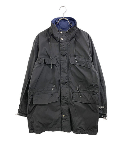 KENZO コート コットンポリ ネイビー スタンドカラー比翼 メンズ SIZE XS ケンゾー