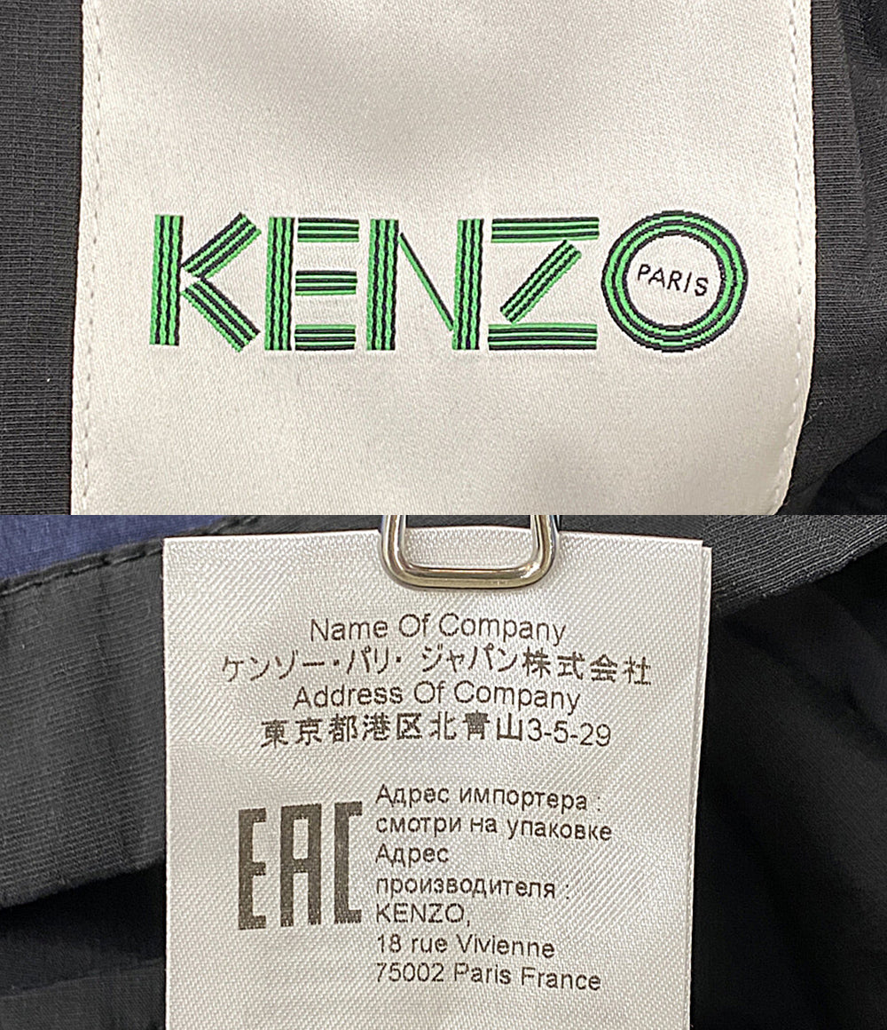 KENZO コート コットンポリ ネイビー スタンドカラー比翼 メンズ SIZE XS ケンゾー