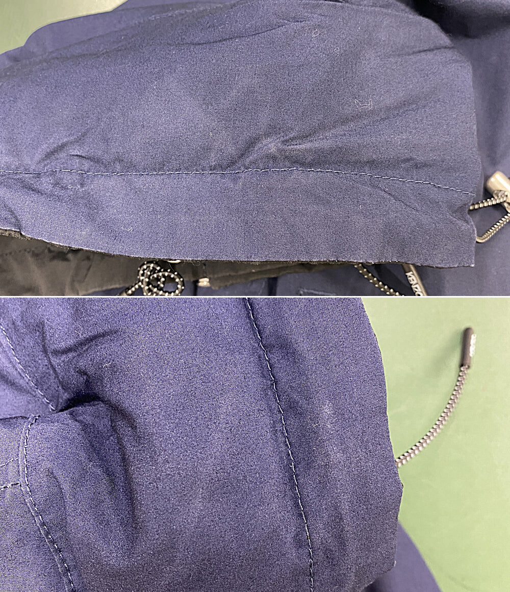 KENZO コート コットンポリ ネイビー スタンドカラー比翼 メンズ SIZE XS ケンゾー