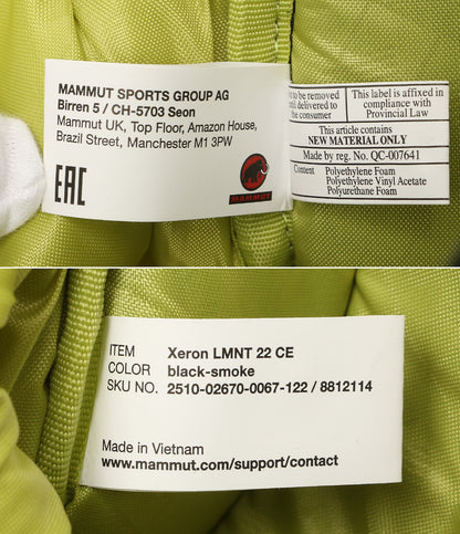 MAMMUT リュック・デイパック xeron 22 ブラック メンズ マムート
