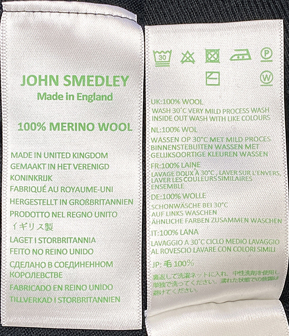 JOHN SMEDLEY ニット Vネック メリノ ブラック メンズ SIZE XXL ジョンスメドレー