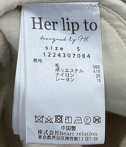 美品 Her lip to トレンチコート ライトベージュ 1224307084 レディース SIZE S ハーリップトゥ