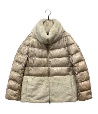 HERNO ダウンジャケット PI1123D-12017 ベージュ レディース SIZE 42 ヘルノ