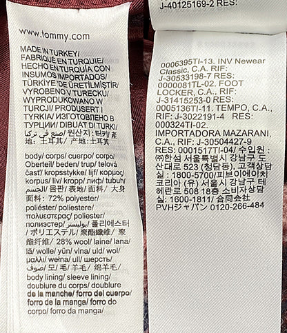 美品 TOMMY HILFIGER ジャケット チェック レッド系 メンズ SIZE XL トミーヒルフィガー