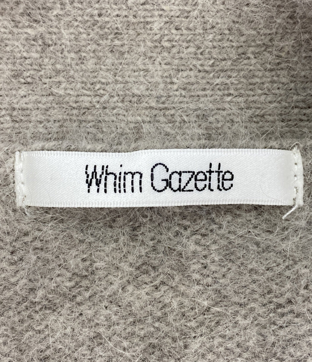 Whim Gazette カーディガン ウール ベージュ レディース SIZE F ウィム ガゼット