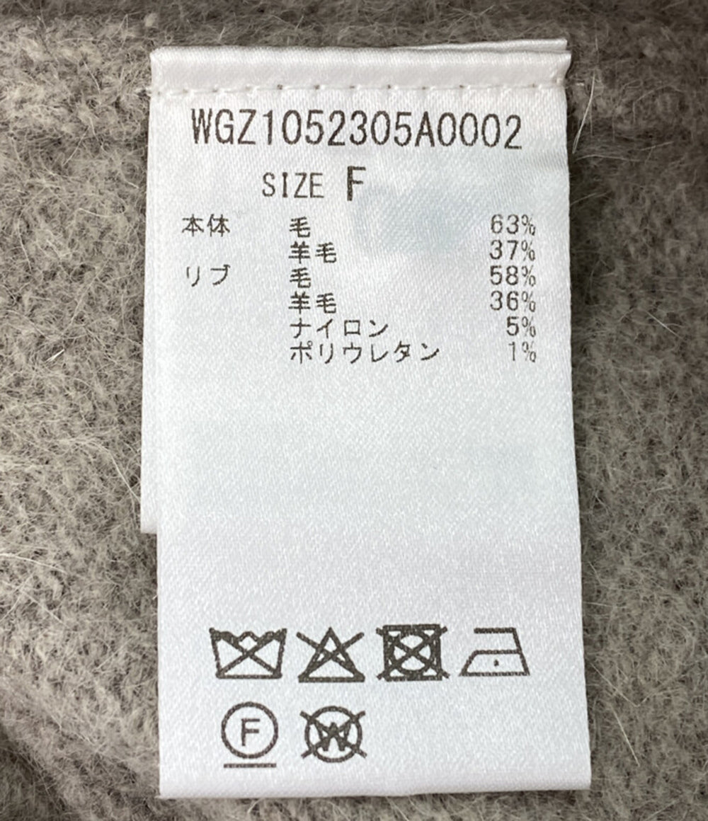 Whim Gazette カーディガン ウール ベージュ レディース SIZE F ウィム ガゼット