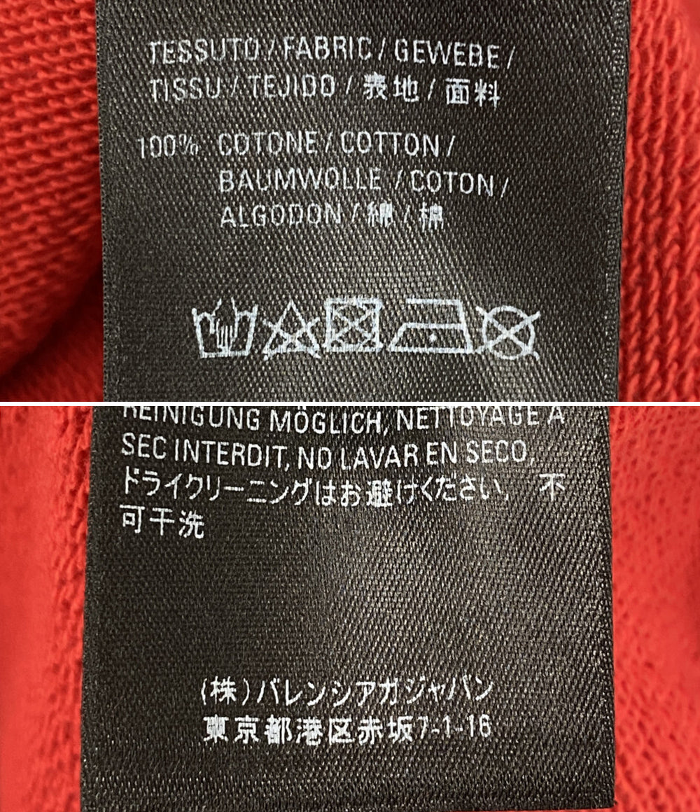 BALENCIAGA プルオーバーパーカー レッド JP57 2020 00257 メンズ SIZE S バレンシアガ