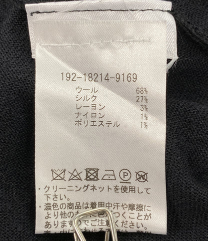 ETRO 長袖ニットワンピース Aライン ウールシルク ブラック レディース SIZE 42 エトロ