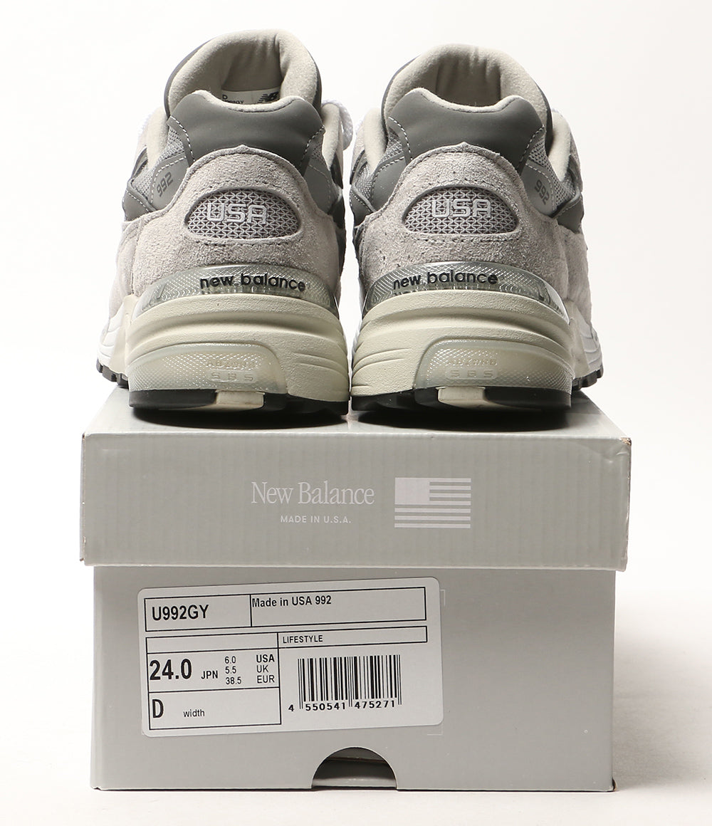 美品 new balance スニーカー U992GY Made in USA 992 Core レディース SIZE 24cm ニューバランス