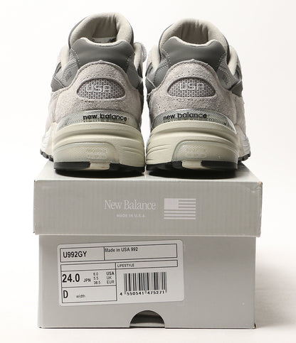 美品 new balance スニーカー U992GY Made in USA 992 Core レディース SIZE 24cm ニューバランス