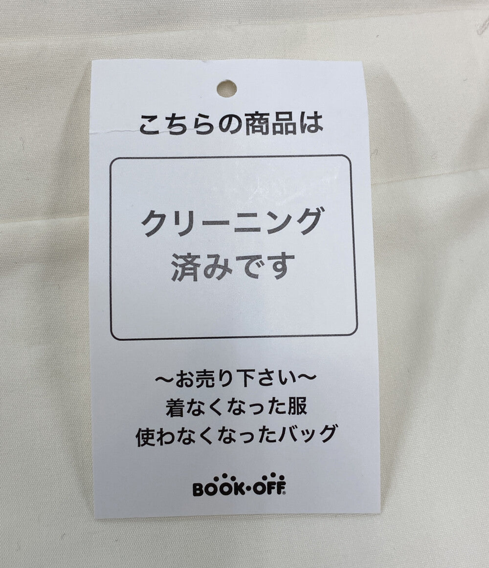 美品 Jil sander ノーカラージャケット J02BN0154 ホワイト レディース SIZE 32 ジルサンダー