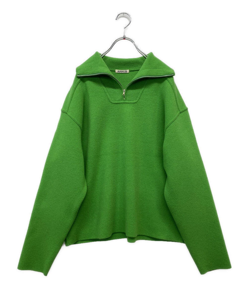 美品 AURALEE ニット ハーフジップ A23AT03HM レディース SIZE 1 オーラリー