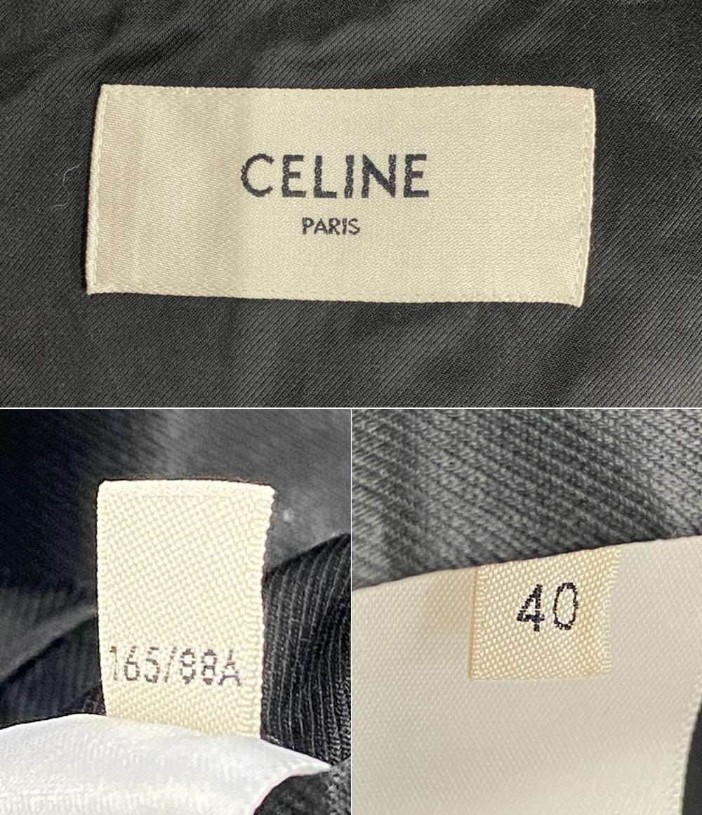 CELINE ツイードウールロングコート ガウンコート メンズ SIZE 40 セリーヌ