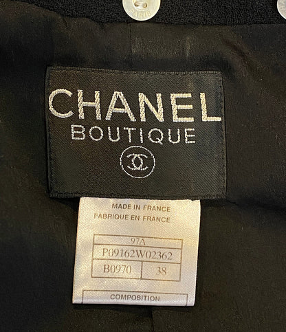 シャネル セットアップ ノーカラージャケット スカート パールボタン P09162W02362 レディース SIZE 38 CHANEL