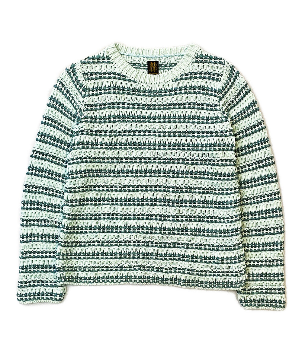 バトナ― ローゲージニット ざっくり編み LOW GAUGE MIXYARN CREW NECK シルク混 BN-22SL-018 レディース SIZE 1 BATOBER