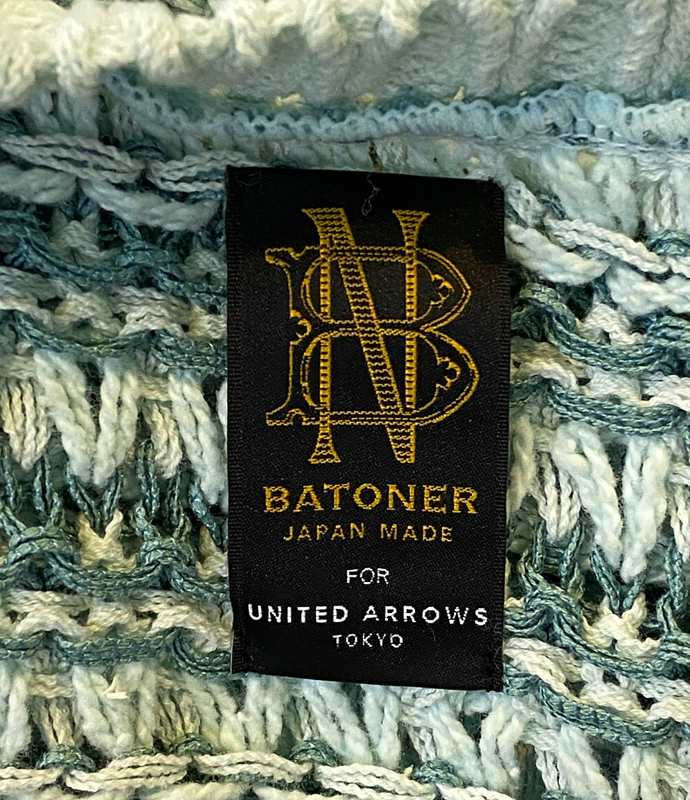 バトナ― ローゲージニット ざっくり編み LOW GAUGE MIXYARN CREW NECK シルク混 BN-22SL-018 レディース SIZE 1 BATOBER