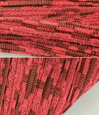 PLEATS PLEASE カーディガン 総柄 アプリコット レディース SIZE 4 プリーツプリーズ