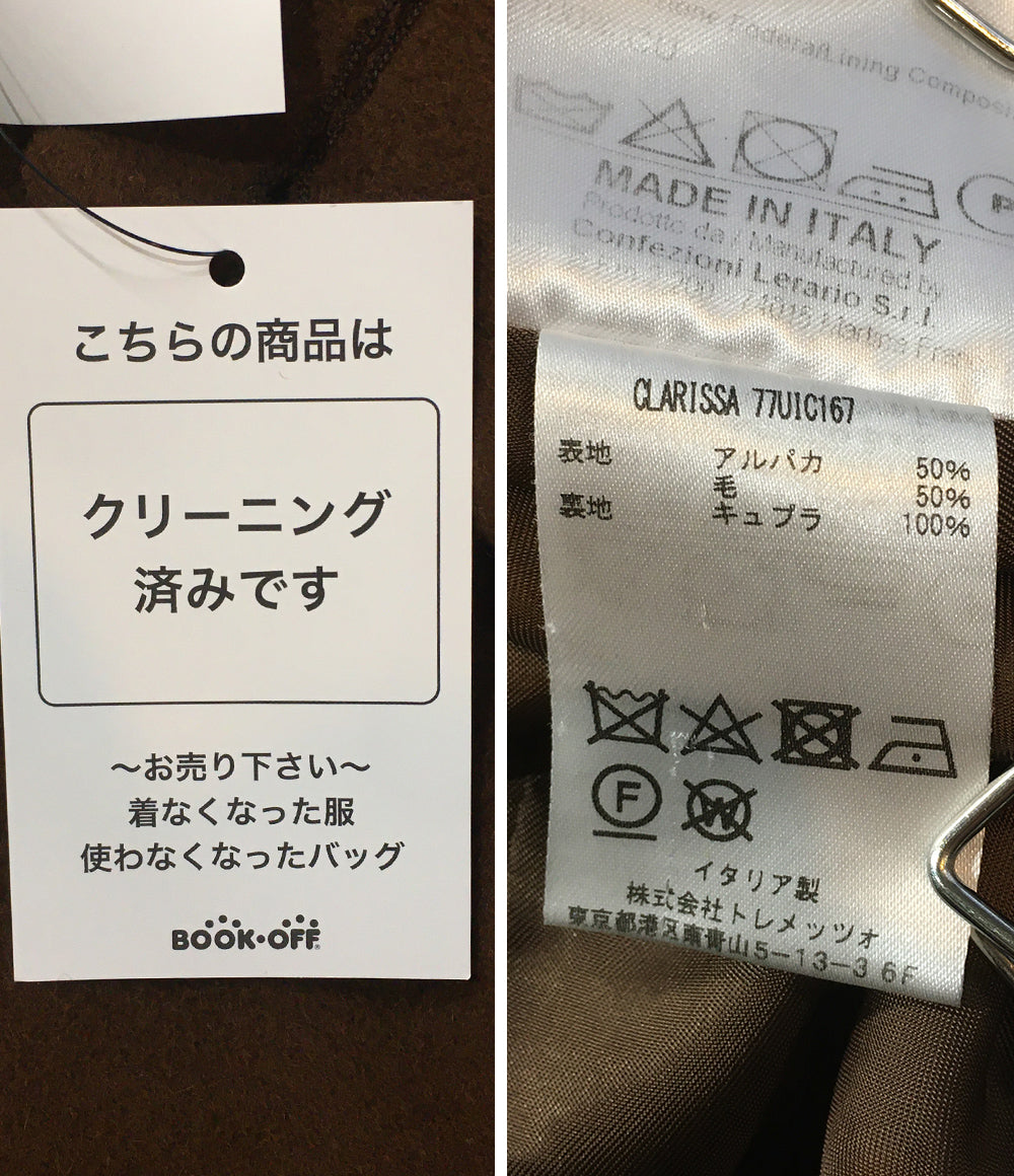 TAGLIATORE コート ブラウン アルパカ レディース SIZE 40 タリアトーレ