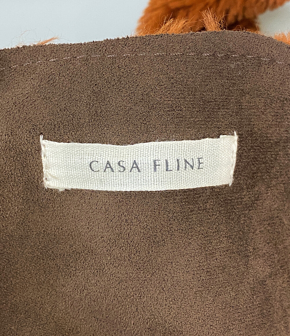 CASA FLINE カーサフライン ファーガウンコート テラコッタ レディース SIZE F