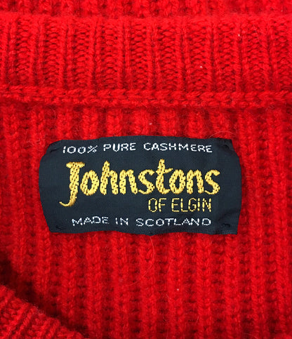 Johnstons ジョンストンズ ニット カシミヤ100％ レッド レディース SIZE -