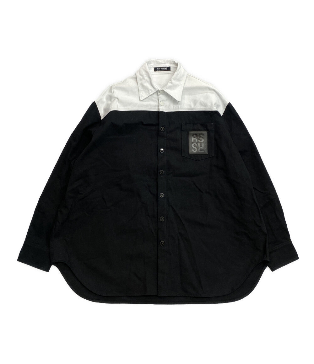 RAF SIMONS 長袖シャツ Oversized bicolor denim shirts 22AW メンズ SIZE S ラフシモンズ