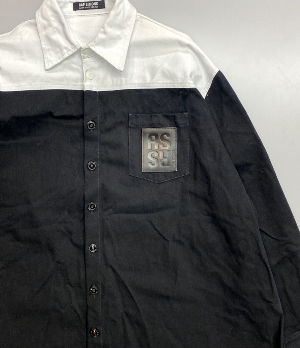 RAF SIMONS 長袖シャツ Oversized bicolor denim shirts 22AW メンズ SIZE S ラフシモンズ