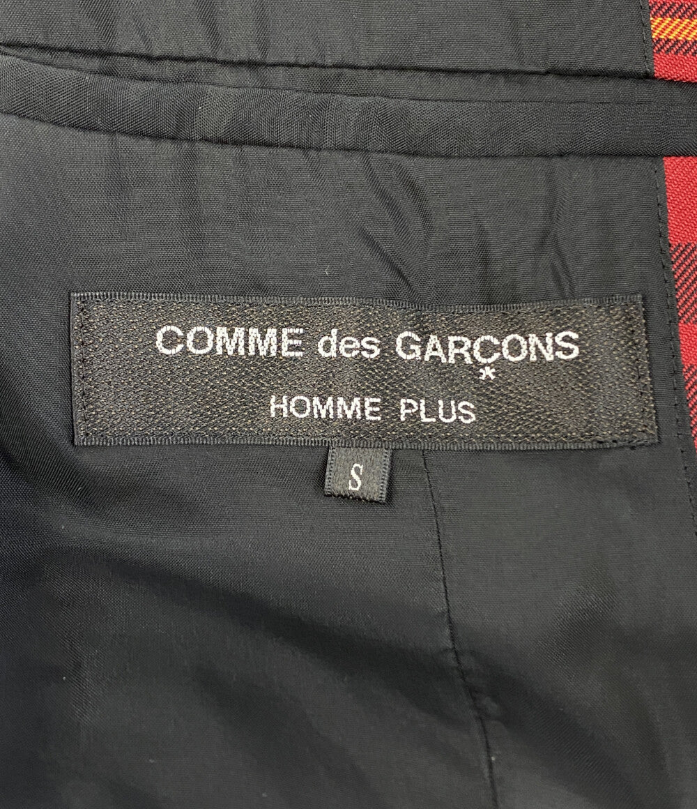 美品 COMME des GARCONS HOMME PLUS レイヤードチェックコート 20AW PF-J052 メンズ SIZE S コムデギャルソンオムプリュス