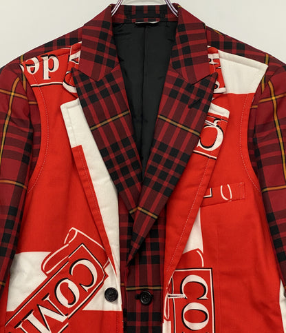 美品 COMME des GARCONS HOMME PLUS レイヤードチェックコート 20AW PF-J052 メンズ SIZE S コムデギャルソンオムプリュス
