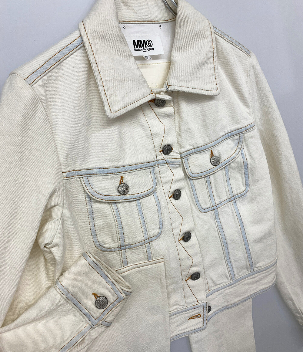 美品 MM6 変形デニムジャケット 2022SS レディース SIZE 38 エムエムシックス