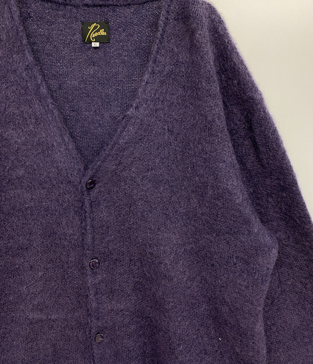 NEEDLES モヘアカーディガン Vネック PPL メンズ SIZE L ニードルス