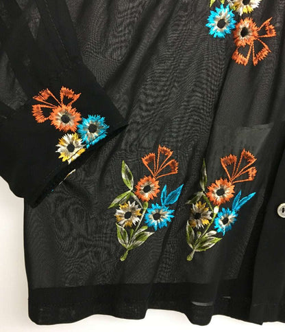 tricot COMME des GARCONS 2005AW 花刺繍ブラウス TP-B012 レディース SIZE M トリココムデギャルソン