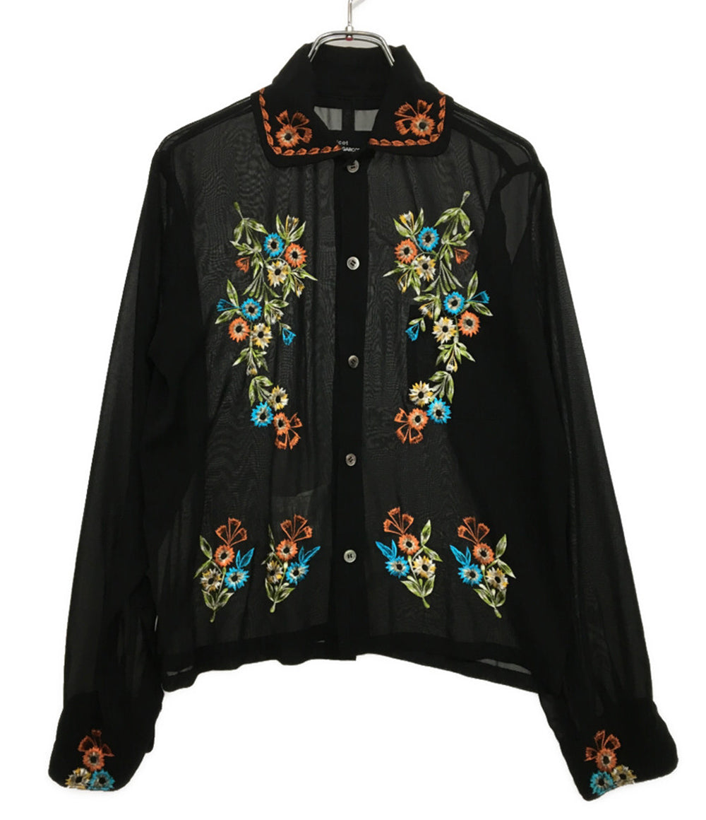 tricot COMME des GARCONS 2005AW 花刺繍ブラウス TP-B012 レディース SIZE M トリココムデギャルソン
