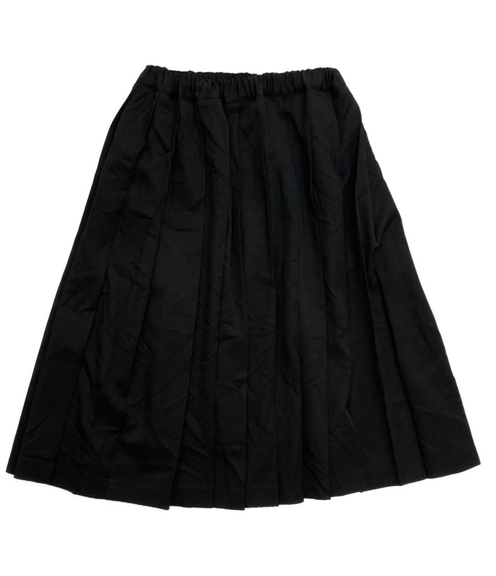 美品 BLACK COMME des GARCONS ポリ縮絨プリーツスカート 25AW 1P-S010 レディース SIZE S ブラックコムデギャルソン