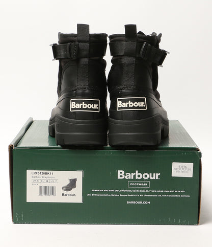 美品 BARBOUR ブーツ BRAYBOURN DUCK BOOT WELLY ブラック レディース SIZE 5 バブアー