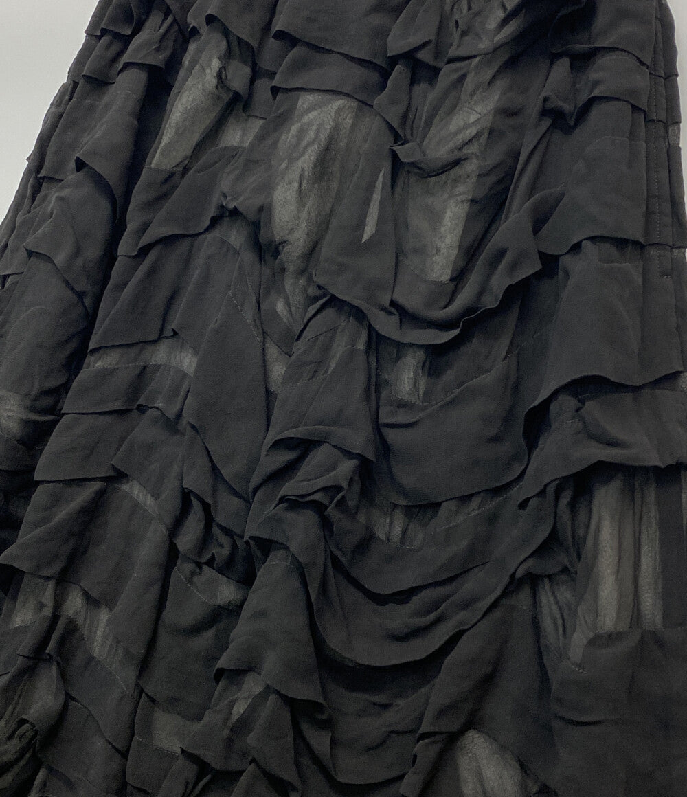 COMME des GARCONS COMME des GARCONS キュプラヘム切替フリルスカート 2024SS RM-S015 レディース SIZE S コムデギャルソン コムデギャルソン