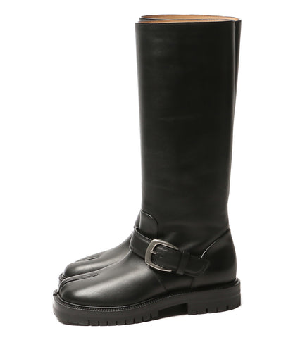 美品 Maison Margiela ブーツ Tabi County Knee Boots BLK レディース SIZE 40 メゾンマルジェラ