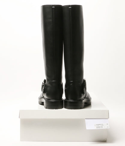 美品 Maison Margiela ブーツ Tabi County Knee Boots BLK レディース SIZE 40 メゾンマルジェラ