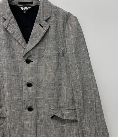 BLACK COMME des GARCONS テーラードジャケット グレンチェック 1Q-J020 メンズ SIZE M ブラックコムデギャルソン