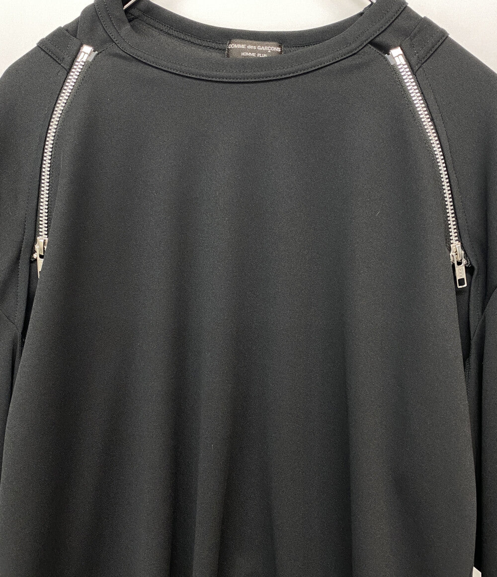 美品 COMME des GARCONS HOMME PLUS エステルジャージレイヤードLSカットソー 2025SS PO-T022 メンズ SIZE M コムデギャルソンオムプリュス
