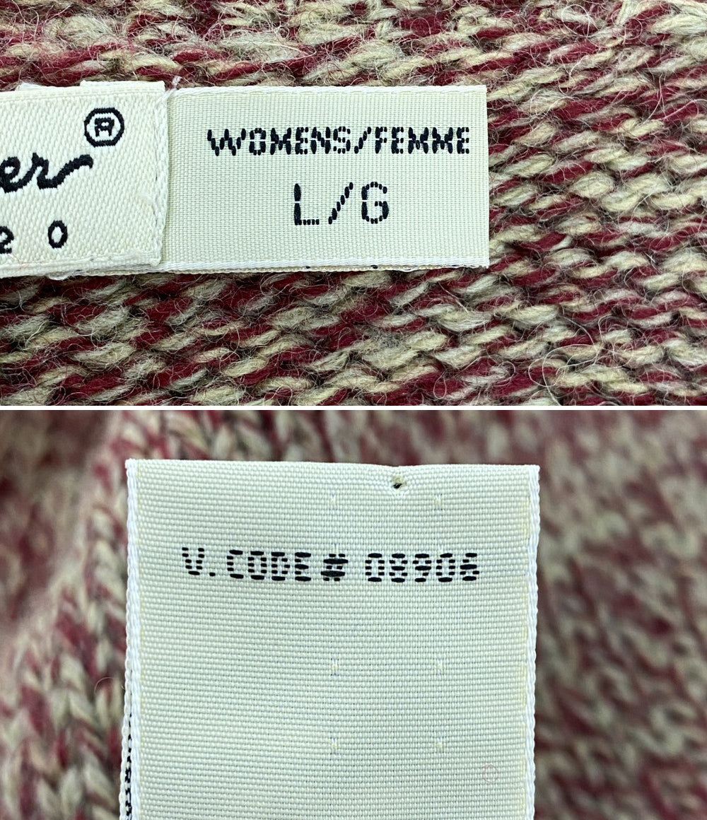 Eddie bauer ニット レッド メンズ SIZE L エディー・バウアー