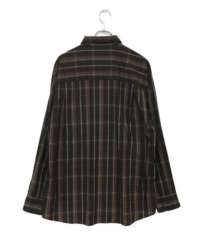 美品 AURALEE 長袖シャツ チェック ブラウン系 24SS A24SS01LC メンズ SIZE 4 オーラリー
