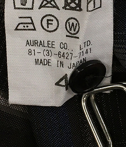 美品 AURALEE 長袖シャツ チェック ブラウン系 24SS A24SS01LC メンズ SIZE 4 オーラリー