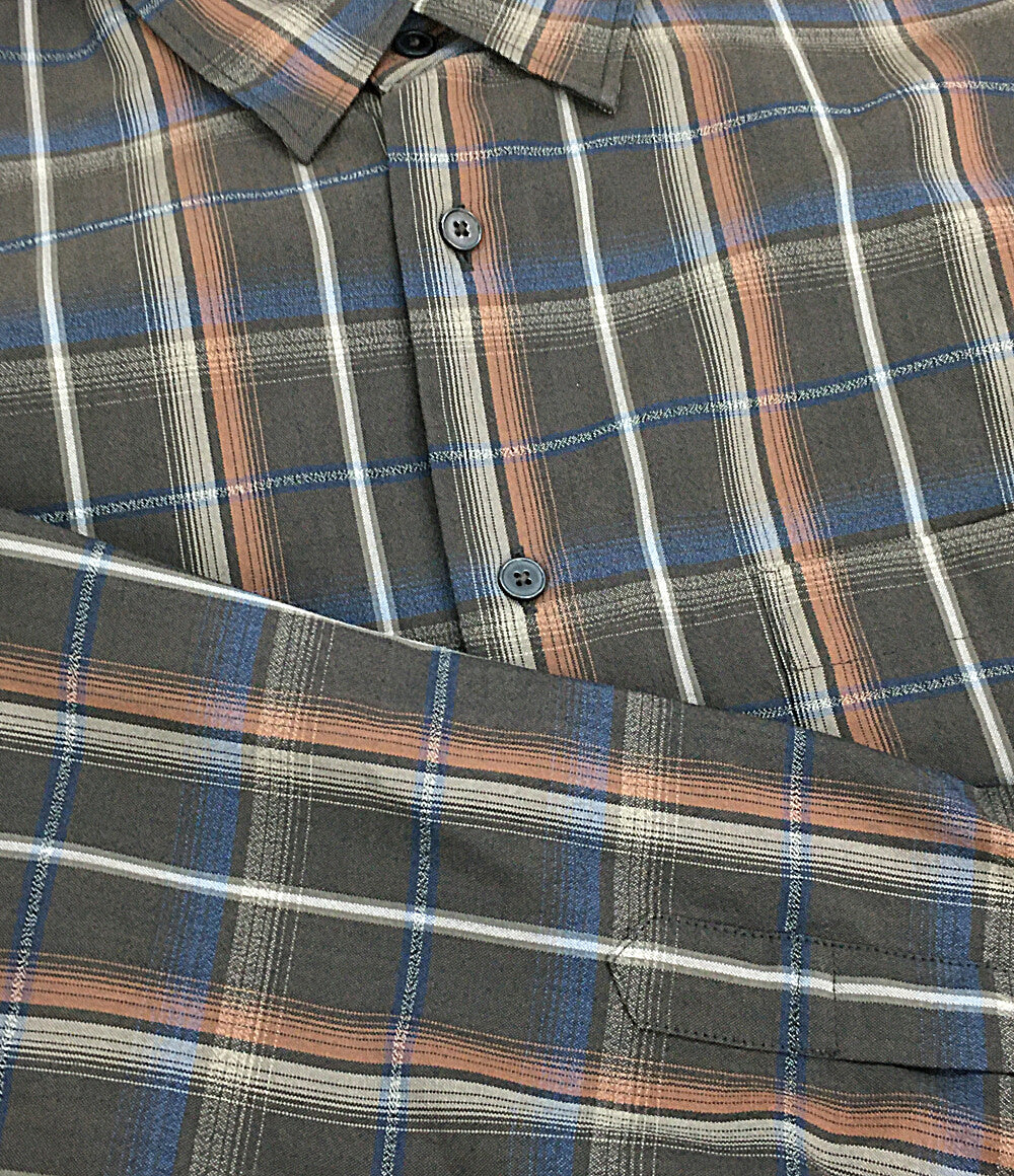 美品 AURALEE 長袖シャツ チェック ブラウン系 24SS A24SS01LC メンズ SIZE 4 オーラリー