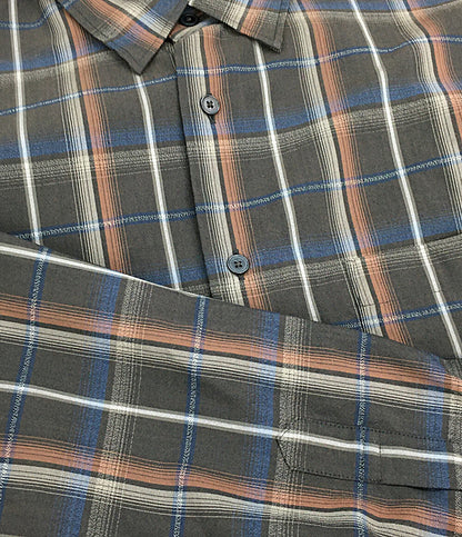 美品 AURALEE 長袖シャツ チェック ブラウン系 24SS A24SS01LC メンズ SIZE 4 オーラリー