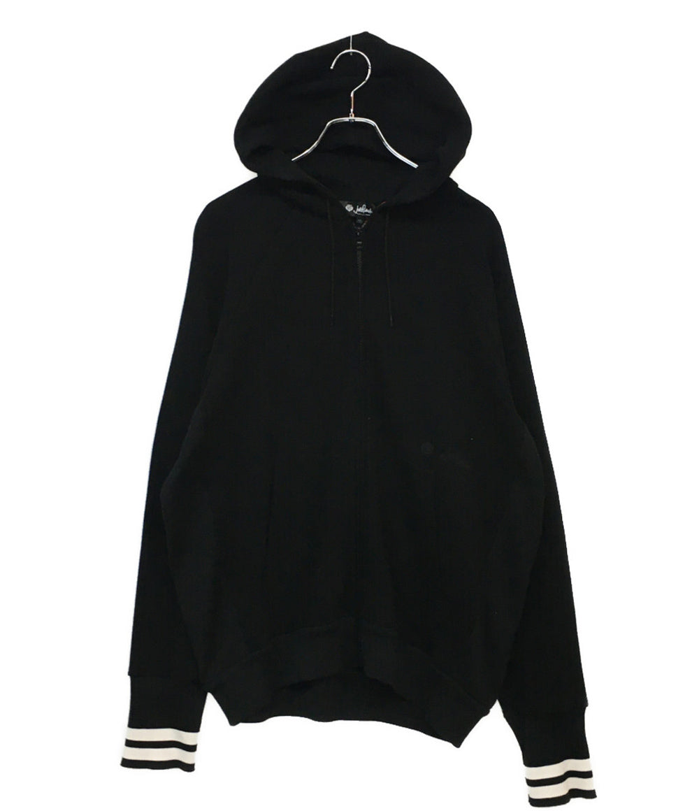 Loro Piana パーカー ×藤原ヒロシ Zip Hoodie White BLK FAM1595 メンズ SIZE L ロロピアーナ