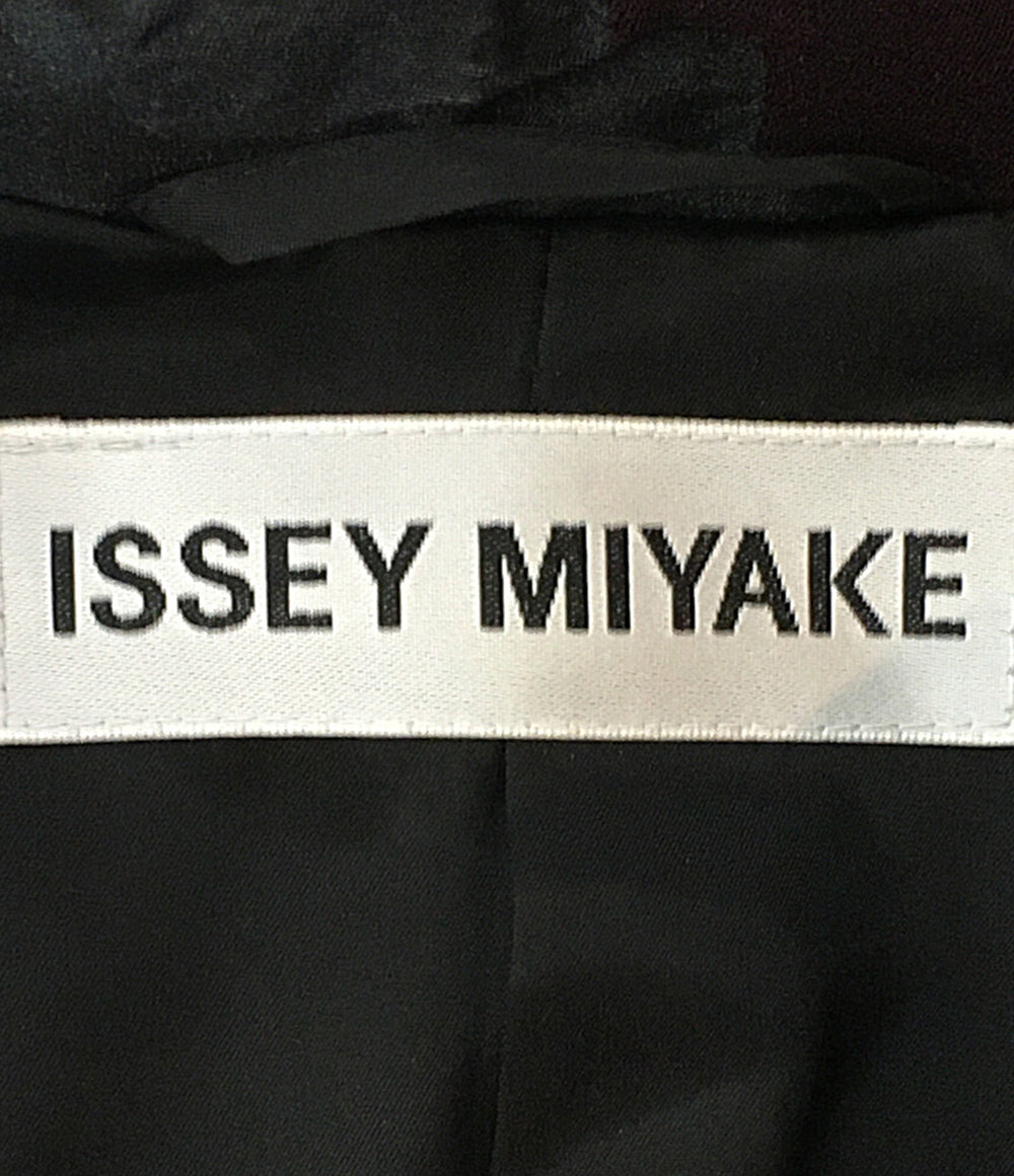ISSEY MIYAKE テーラードジャケット ダークレッド IM03FD508 レディース SIZE 2 イッセイミヤケ
