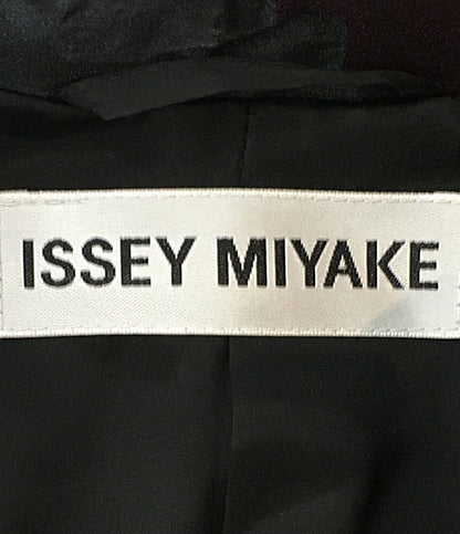 ISSEY MIYAKE テーラードジャケット ダークレッド IM03FD508 レディース SIZE 2 イッセイミヤケ