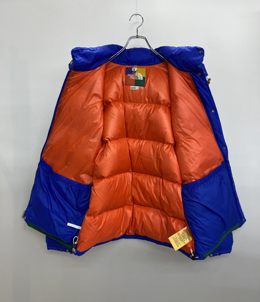 美品 THE NORTH FACE ダウンジャケット COLOR BLOCK SIERRA DOWN PARKA ブルー メンズ SIZE M ザ・ノース・フェイス