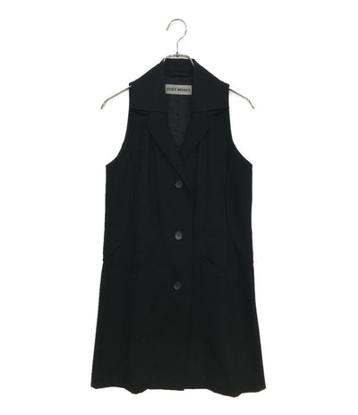 ISSEY MIYAKE ウールノースリーブロングジャケット グローブポケット IM73FE501 レディース SIZE 2 イッセイミヤケ